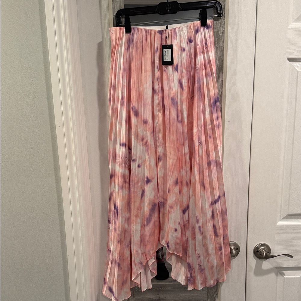 Maje Tie-Dye Pleated Skirt
